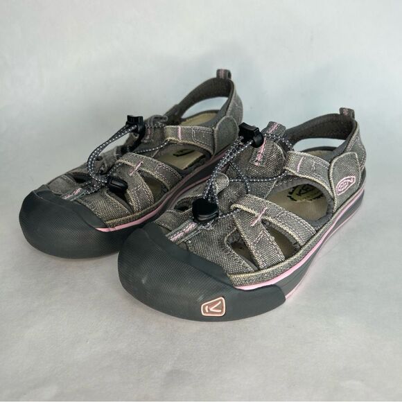 Keen Shoes - Keen Women’s 6 Pink Gray Shoes Hiking Trail Water Sandals Zip Closure